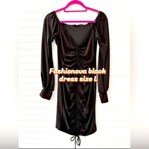 Fashionova long sleeves black dress size Large🤍✨